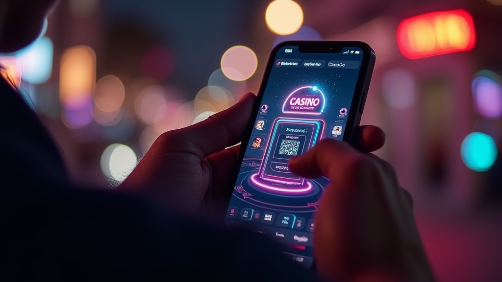 Person using a casino mobile lobby on a smartphone for smooth on-the-go play